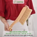 Bàn Chải Phủi Bụi Cán Gỗ BAMBOOO ECO Làm Sạch Bụi Trên Sofa, Giường, Tủ