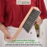 Bàn Chải Phủi Bụi Cán Gỗ BAMBOOO ECO Làm Sạch Bụi Trên Sofa, Giường, Tủ