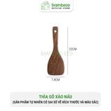 Muỗng gỗ tre nấu ăn chịu nhiệt BAMBOOO ECO nhiều kích thước dùng trong nhà bếp