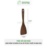Muỗng gỗ tre nấu ăn chịu nhiệt BAMBOOO ECO nhiều kích thước dùng trong nhà bếp