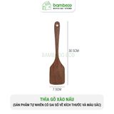 Muỗng gỗ tre nấu ăn chịu nhiệt BAMBOOO ECO nhiều kích thước dùng trong nhà bếp