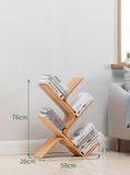 Kệ sách hình cây BAMBOO HOME, giá đựng sách bằng tre nhiều kích thước, tiết kiệm không gian, sử dụng cho phòng làm việc