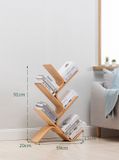 Kệ sách hình cây BAMBOO HOME, giá đựng sách bằng tre nhiều kích thước, tiết kiệm không gian, sử dụng cho phòng làm việc