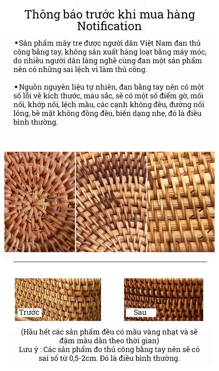 Giỏ mây tre đan thủ công Việt Nam BAMBOO HOME đựng quần áo đồ cá ...