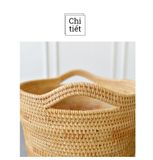 Sọt mây đan thủ công Việt Nam BAMBOO HOME có tay cầm đựng quần áo, đồ chơi, decor sử dụng ở phòng khách, phòng ngủ