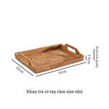 Khay đựng đồ ăn mây tre đan BAMBOO HOME để ấm trà, đồ trang điểm, bánh kẹo hoa quả phong cách Nhật Bản thân thiện MT