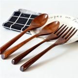 Thìa dĩa gỗ cafe màu tự nhiên BAMBOOO ECO dùng trong nhà hàng gia đình thân thiện môi trường