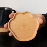 Lót ly gỗ sồi BAMBOOO ECO miếng đỡ cốc uống trà dùng trong nhà hàng , khách sạn , gia đình