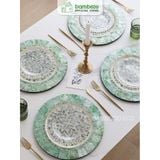 Tấm Lót Bàn Ăn Placemat khảm trai BAMBOOO ECO Sang Trọng Bắt Mắt Phong Cách Bắc Âu Dùng Trong Nhà Hàng Khách Sạn Cao Cấp
