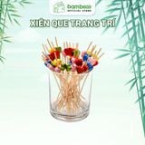 Tăm xiên tre đa năng BAMBOOO ECO trang trí cocktail, hoa quả