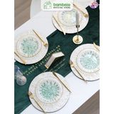 Tấm Lót Bàn Ăn Placemat khảm trai BAMBOOO ECO Sang Trọng Bắt Mắt Phong Cách Bắc Âu Dùng Trong Nhà Hàng Khách Sạn Cao Cấp