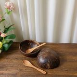 Bát Chén gáo Dừa BAMBOO HOME cao cấp dùng ăn Salad, hoa quả dầm, đựng sinh tố, kem, chè, papaya thân thiện môi trường