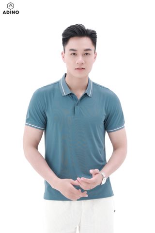 Áo Polo nam màu xanh cổ vịt