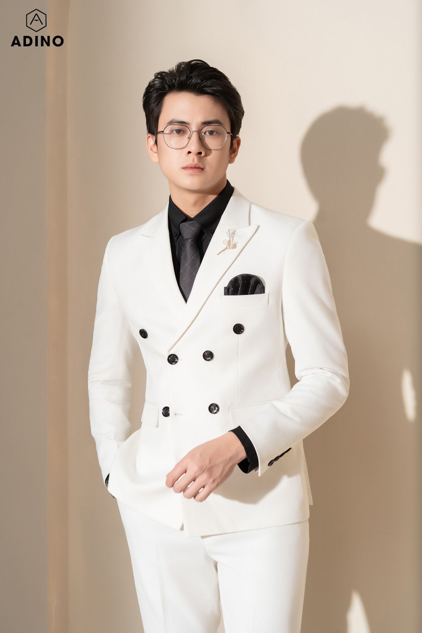 Mua Bộ Vest Nam Cao Cấp Màu Trắng, Bộ suit nam Hàn Quốc màu trắng ( Vải Xịn  2 Lớp ) | Tiki