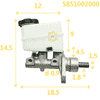 Tổng phanh MATIZ 4 chỗ MB 5851002000