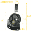 Chân cabin HD EX8-MIGHTY15 sau 643165M RH MB 643165M000