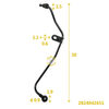 Ống dẫn nước làm mát TURBO = sắt HD Starex 2824042651