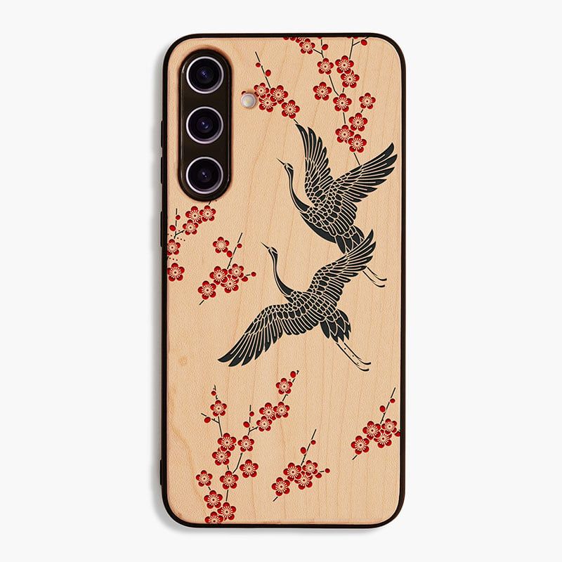 Đôi chim hạc anh đào