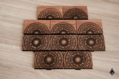Hộp name card gỗ Walnut| Trống đồng Việt Nam