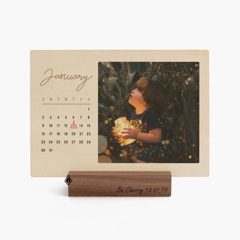 TRANH GỖ IN HÌNH VÀ LỊCH / ĐẾ GỖ WALNUT