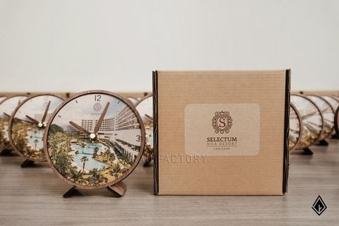 Set quà tặng gỗ để bàn | Tùy chỉnh logo thương hiệu