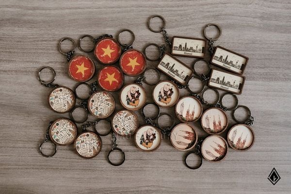 Móc khóa gỗ họa tiết Việt Nam | Thiết kế theo yêu cầu
