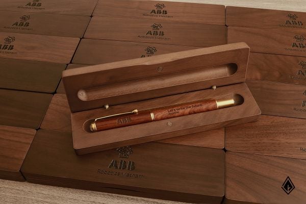 Set bút & hộp bút gỗ Walnut | Làm theo yêu cầu