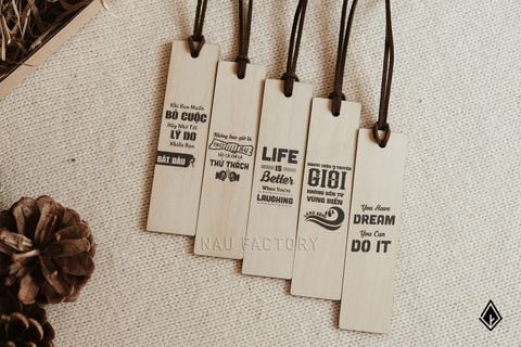 Bookmark gỗ rừng cây | In hình và thông điệp truyền cảm hứng