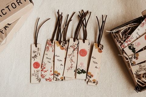 Bookmark gỗ tranh thủy mặc | Thiết kế 2 mặt linh hoạt tùy theo nhu cầu