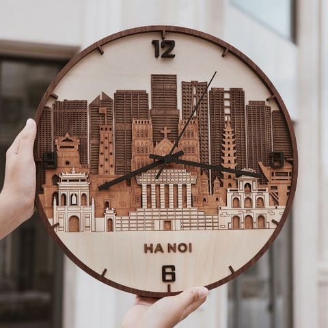 Đồng hồ gỗ Skyline | Hà Nội