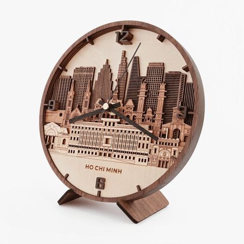 Đồng hồ gỗ để bàn Skyline | Hồ Chí Minh
