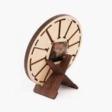 mặt sau đồng hồ để bàn la mã walnut