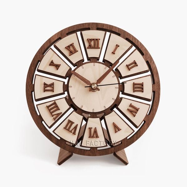 Đồng hồ gỗ để bàn la mã | Maple