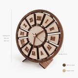 infographic đồng hồ để bàn la mã maple