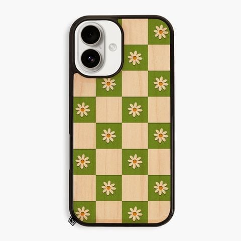 Hoa Daisy phối caro xanh