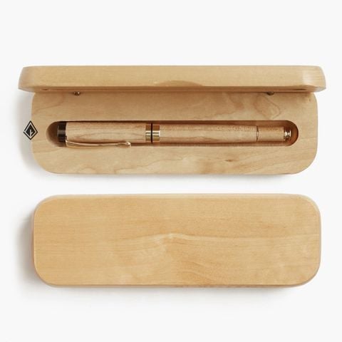 Set bút và hộp bút gỗ Maple | Bút mực gel