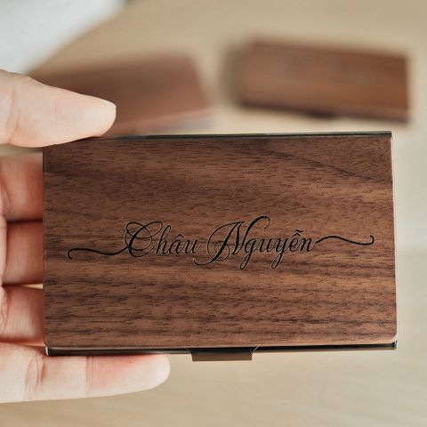 Hộp namecard | Khắc tên cách điệu