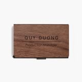 hộp đựng namecard gỗ Walnut