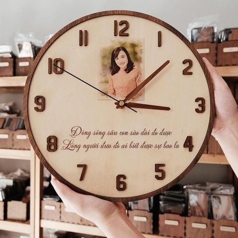 Đồng hồ gỗ vẽ art (Style 1) | Full số