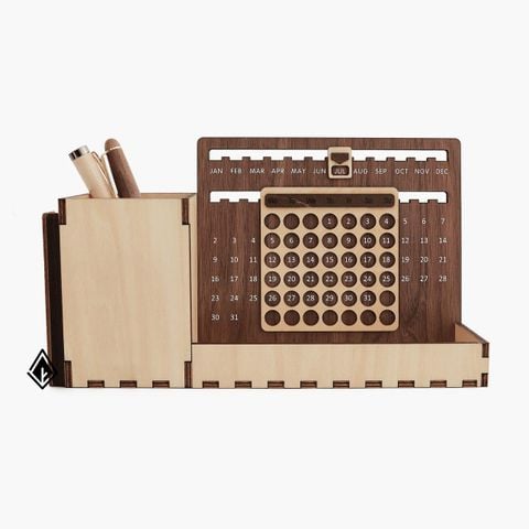 Lịch gỗ vạn niên | Beech kết hợp Walnut