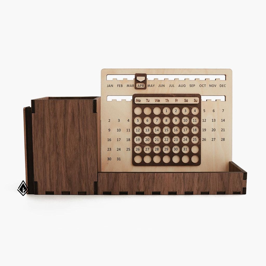 Lịch gỗ vạn niên | Walnut kết hợp Beech