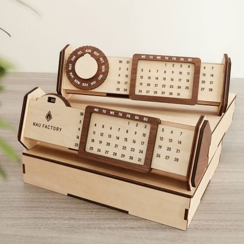 Lịch gỗ vạn niên form ngang | Beech