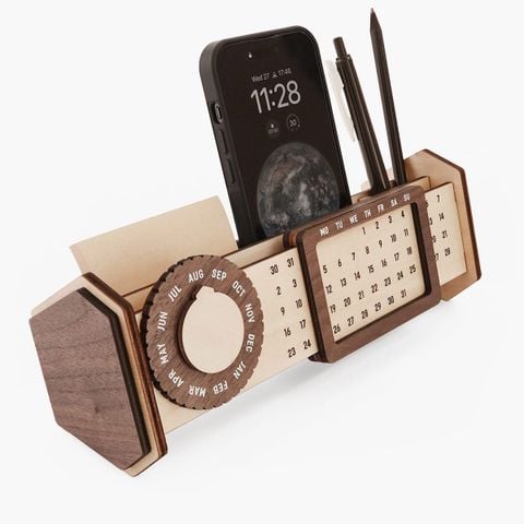 Lịch gỗ vạn niên form ngang | Beech