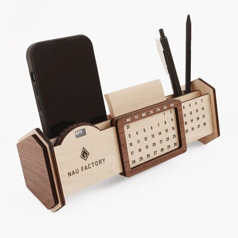 Lịch gỗ vạn niên form ngang | Beech