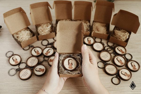 Móc khoá gỗ tuỳ chỉnh nội dung | Món quà lưu giữ dấu ấn