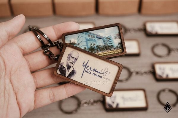 Móc khóa gỗ | Thiết kế in hình 2 mặt theo yêu cầu