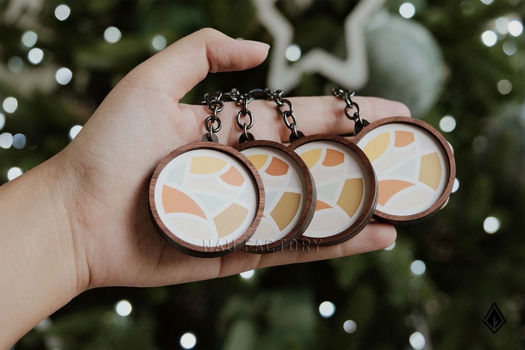 Móc khoá gỗ in hình theo yêu cầu