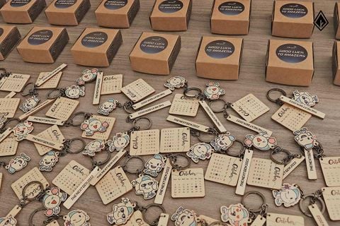 Móc khoá chùm | Cắt shape và in hình theo yêu cầu