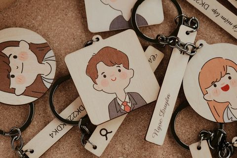 Móc khoá avatar, tên và cung hoàng đạo | In hình và chữ theo yêu cầu