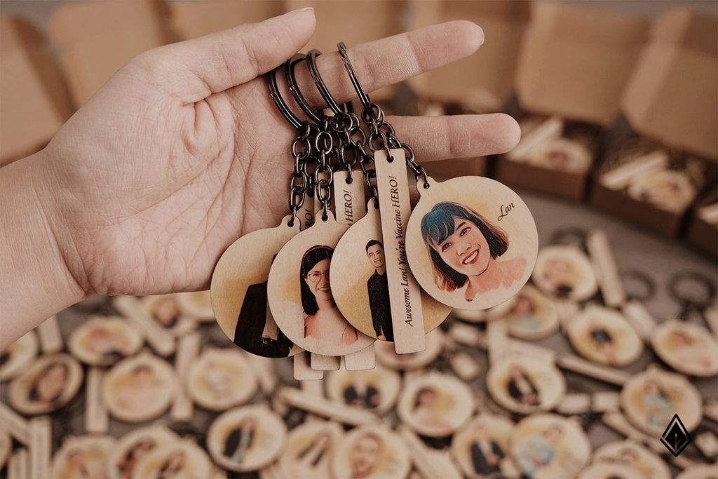 Móc khoá avatar và tên | In hình và chữ theo yêu cầu